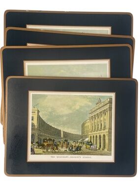 Set of 4 Vintage Pimpernel Historic London Placemat Panels